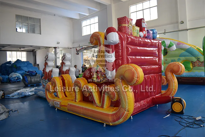 Inflatable Santa Sleigh Selfie With Reindeer Inflatable Santa Sleigh Selfie With Reindeer