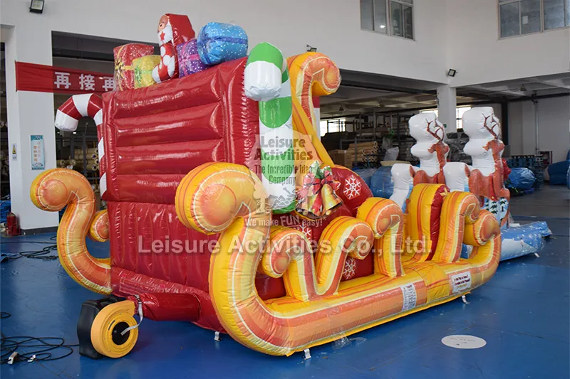 Inflatable Santa Sleigh Selfie With Reindeer Inflatable Santa Sleigh Selfie With Reindeer