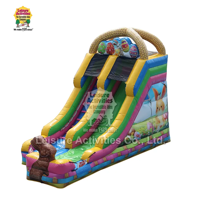 Tobogán seco inflable de cesta de Pascua