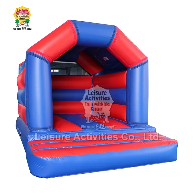 Mini Castillo Hinchable Inflable Un Marco Rojo Azul Con Techo
