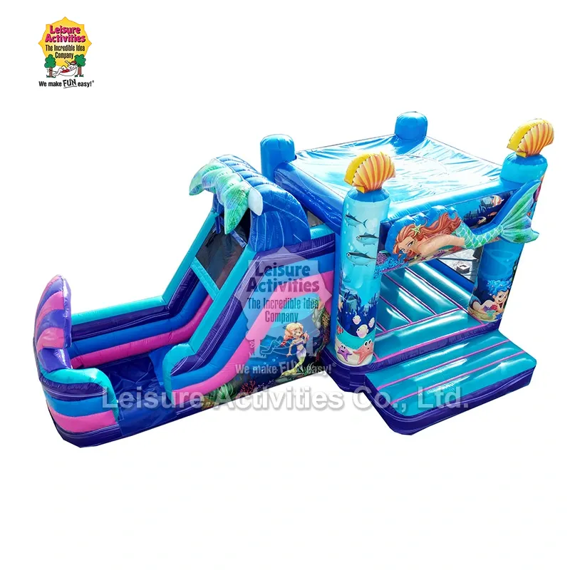 Castillos hinchables de sirena multijugador súper inflables Castillos hinchables de sirena multijugador súper inflables
